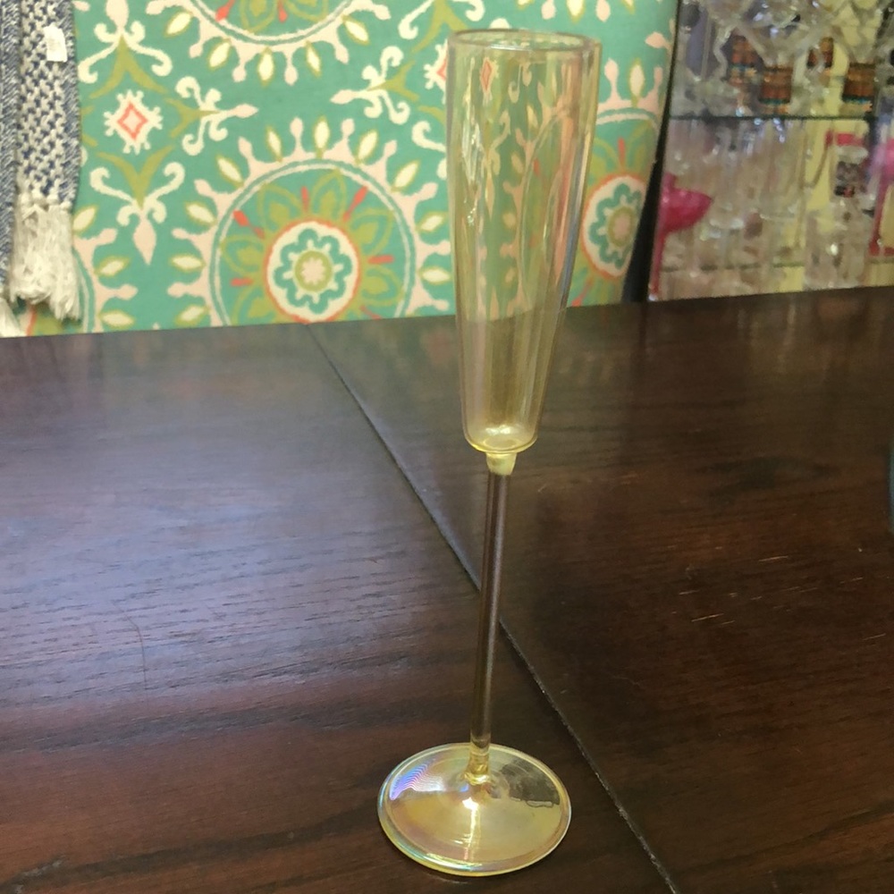 Vietri yellow cordial stem glass